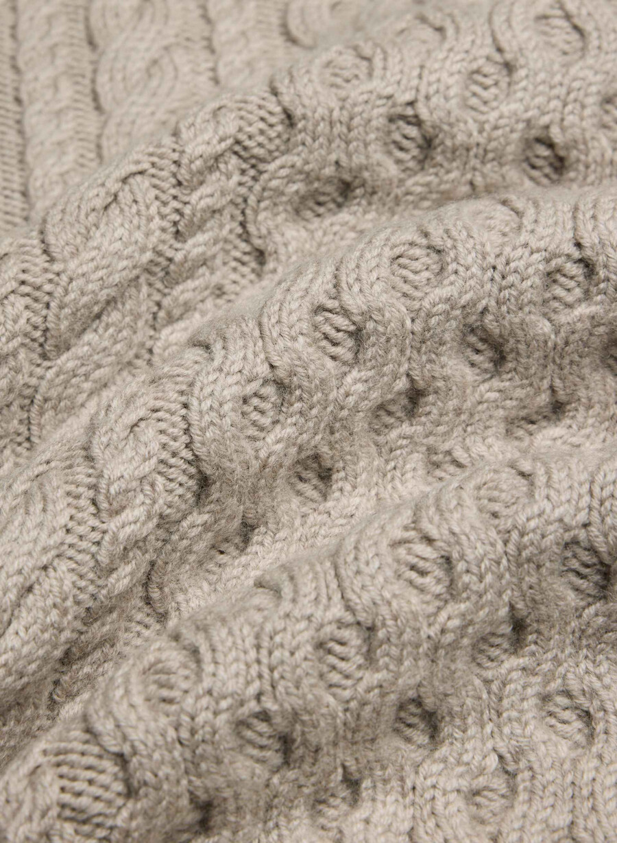 heritage strickpullover aus merinowolle farbe heather nomad taupe