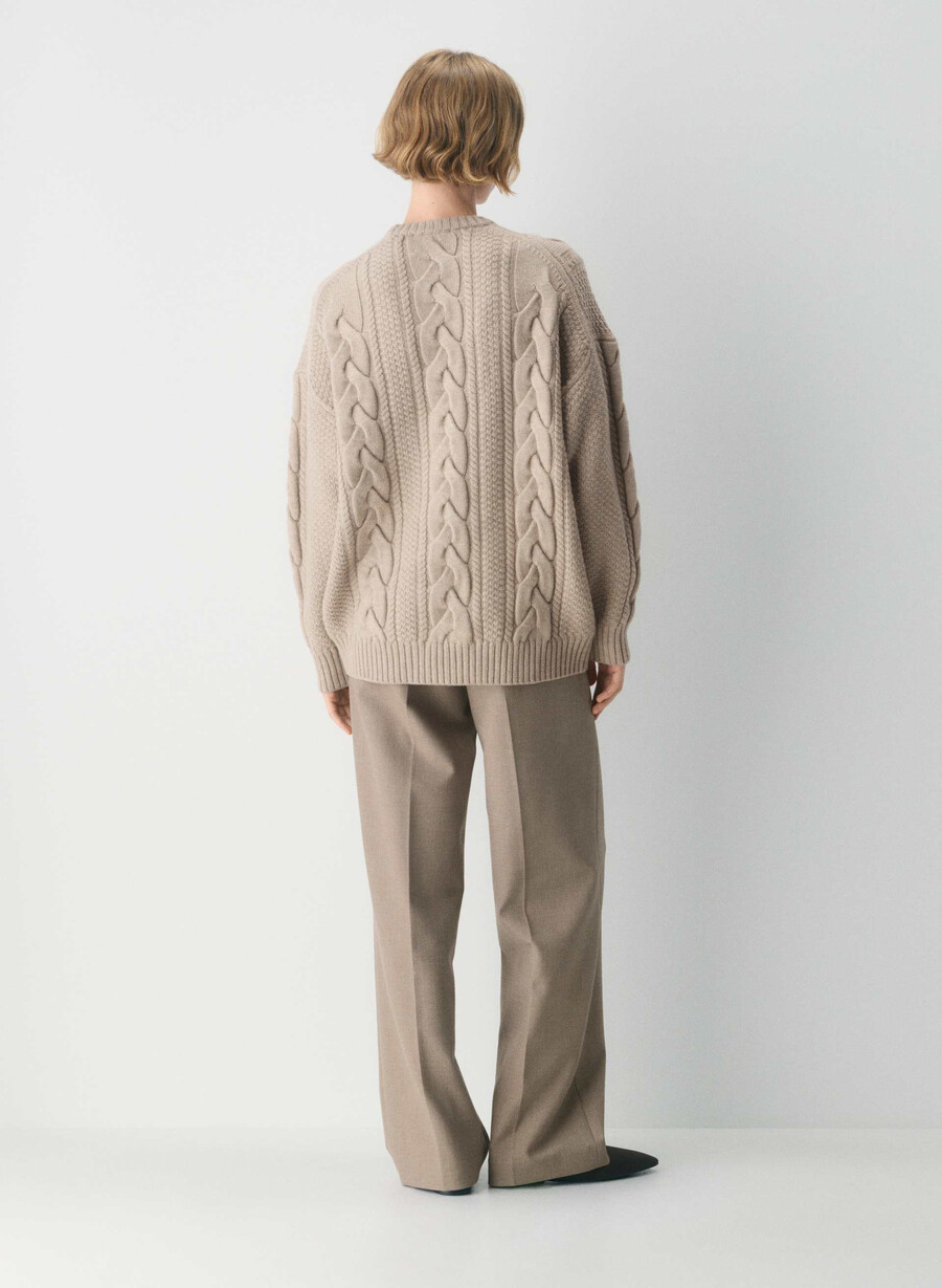 heritage strickpullover aus merinowolle farbe heather nomad taupe
