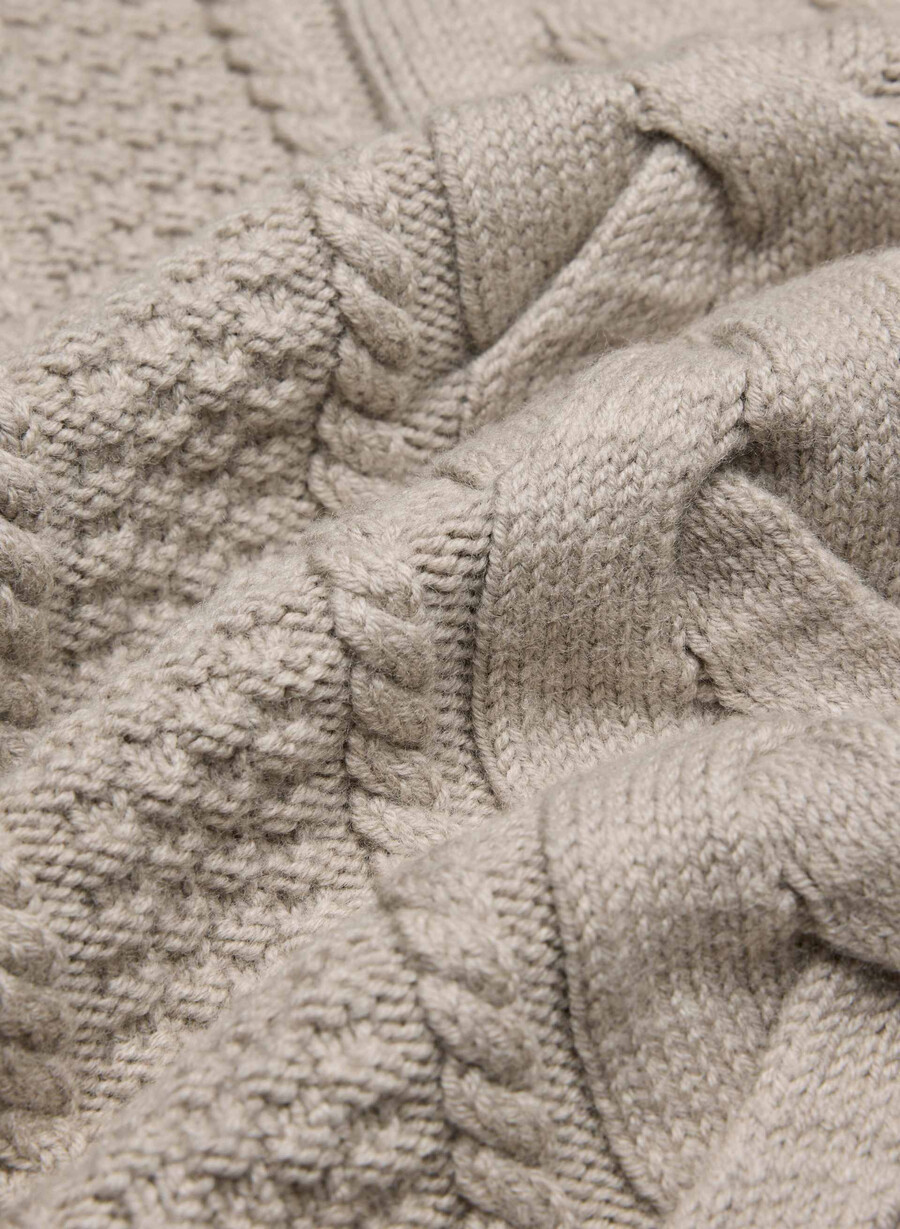 heritage strickpullover aus merinowolle farbe heather nomad taupe