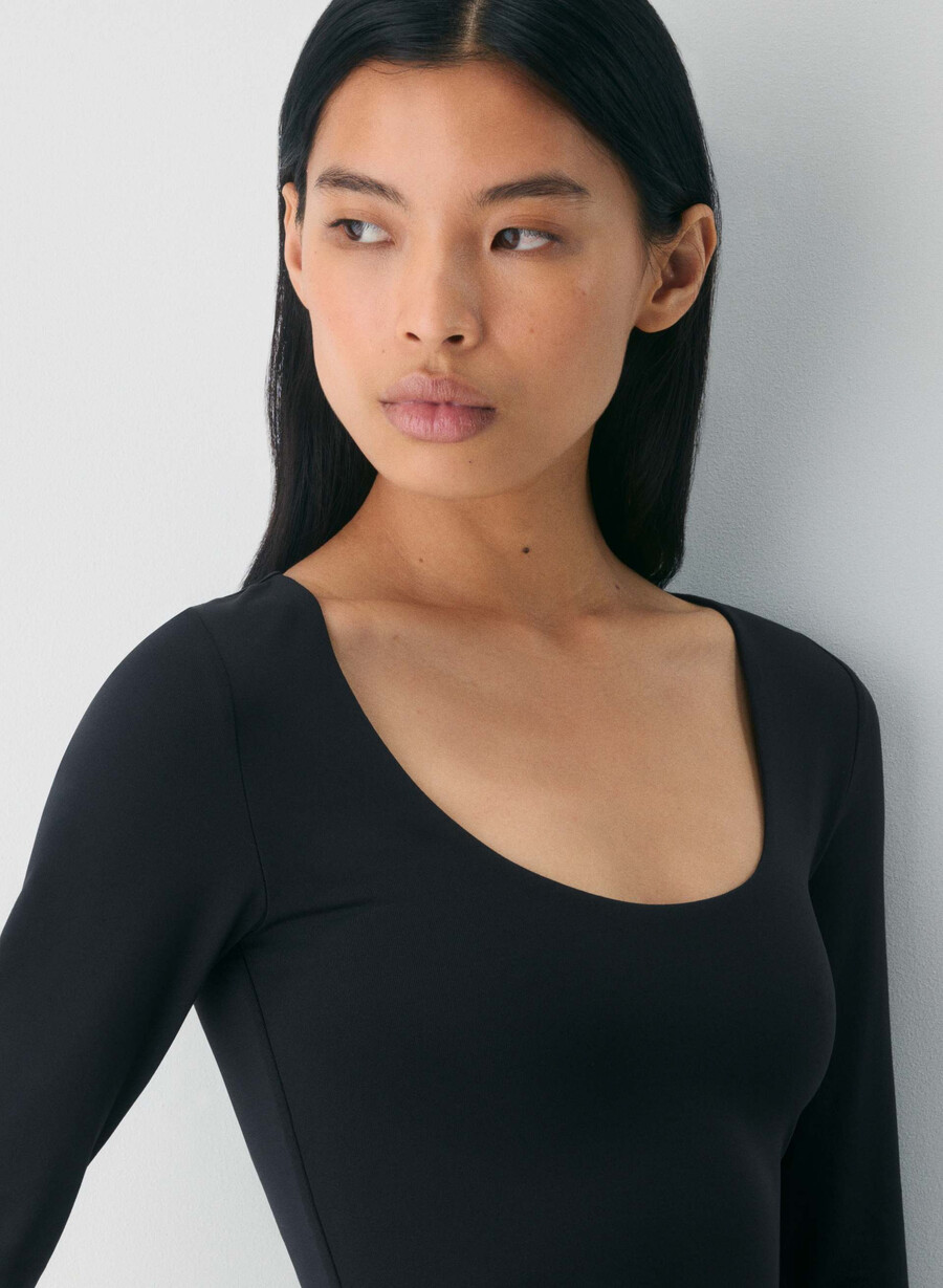 original contour astral langarmshirt schwarz