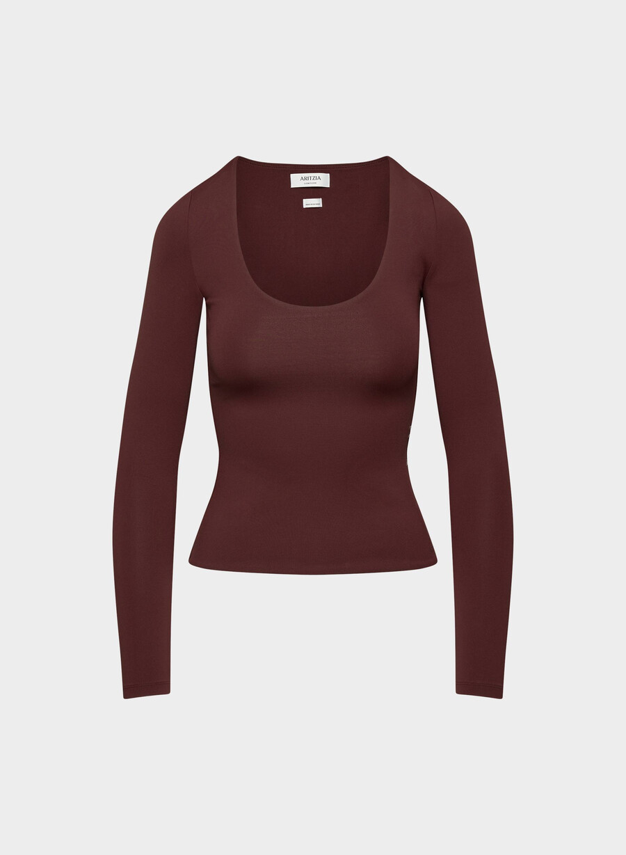 original contour astral langarmshirt sumac burgundy