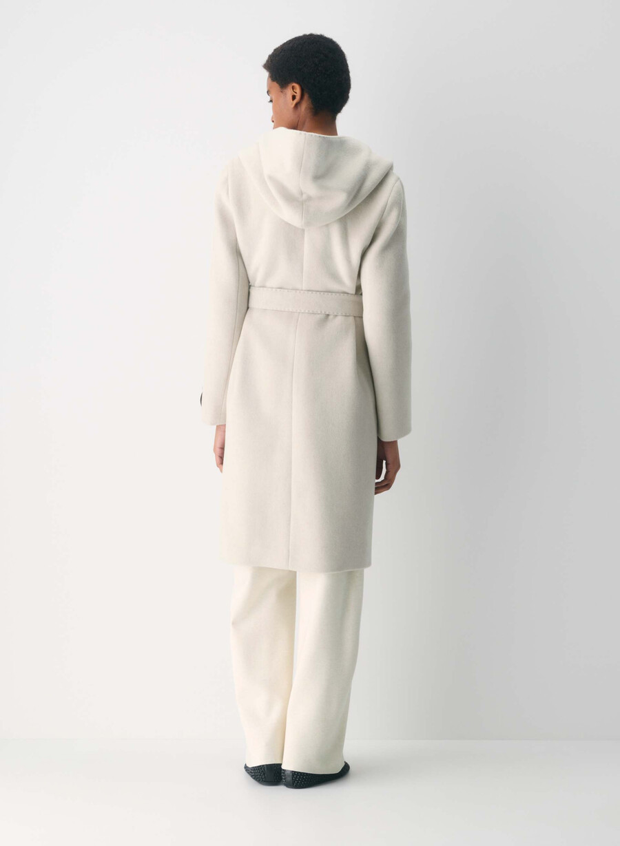 der emilie-mantel – weicher wollkaschmir meliert hellbeige