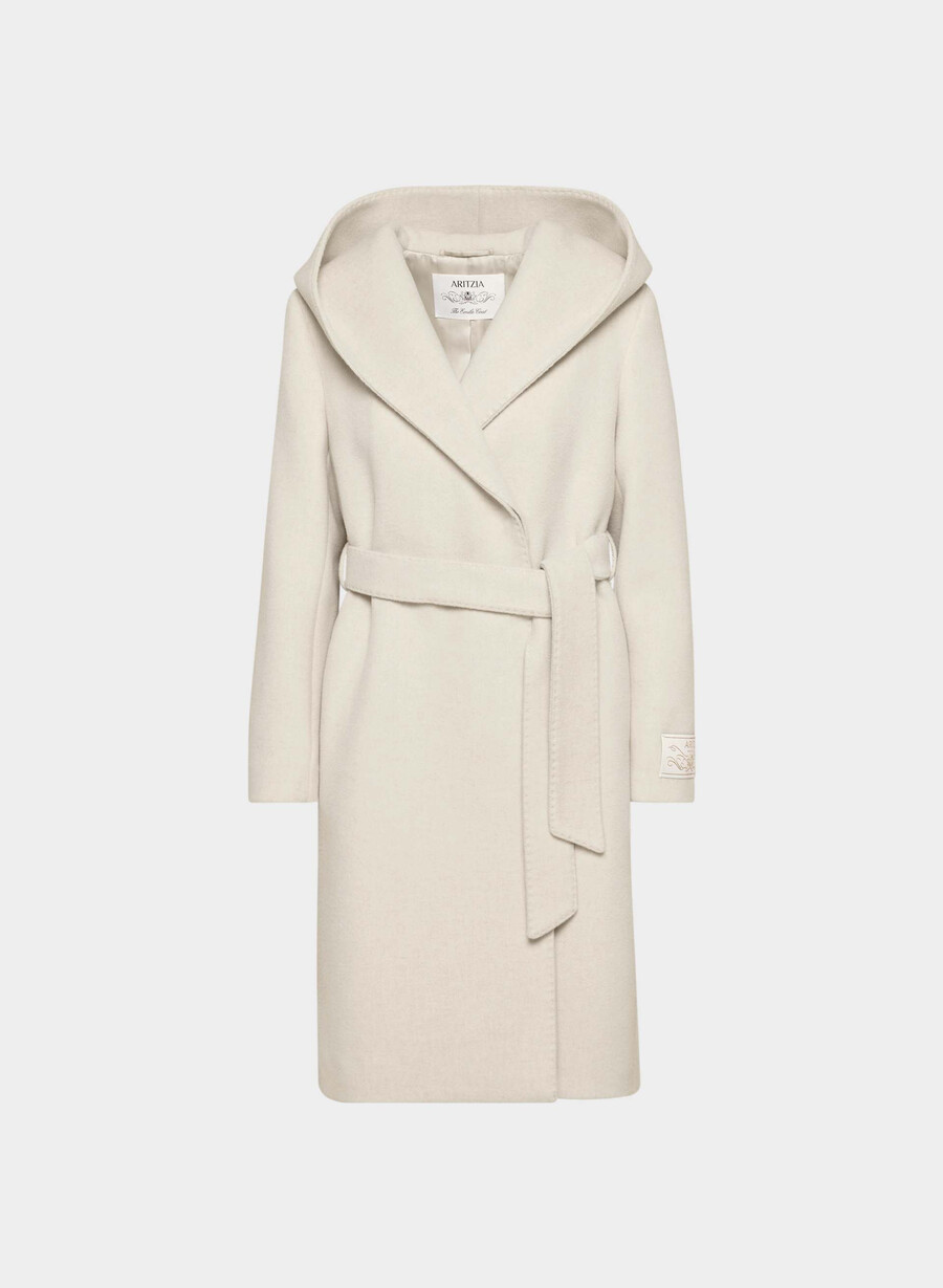 der emilie-mantel – weicher wollkaschmir meliert hellbeige