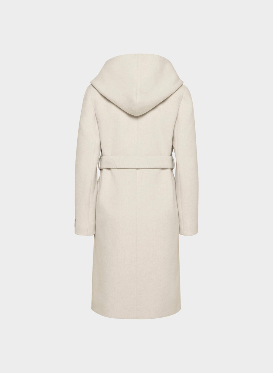 der emilie-mantel – weicher wollkaschmir meliert hellbeige