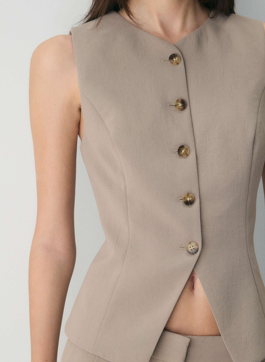 königliche weste – crepette nomad taupe