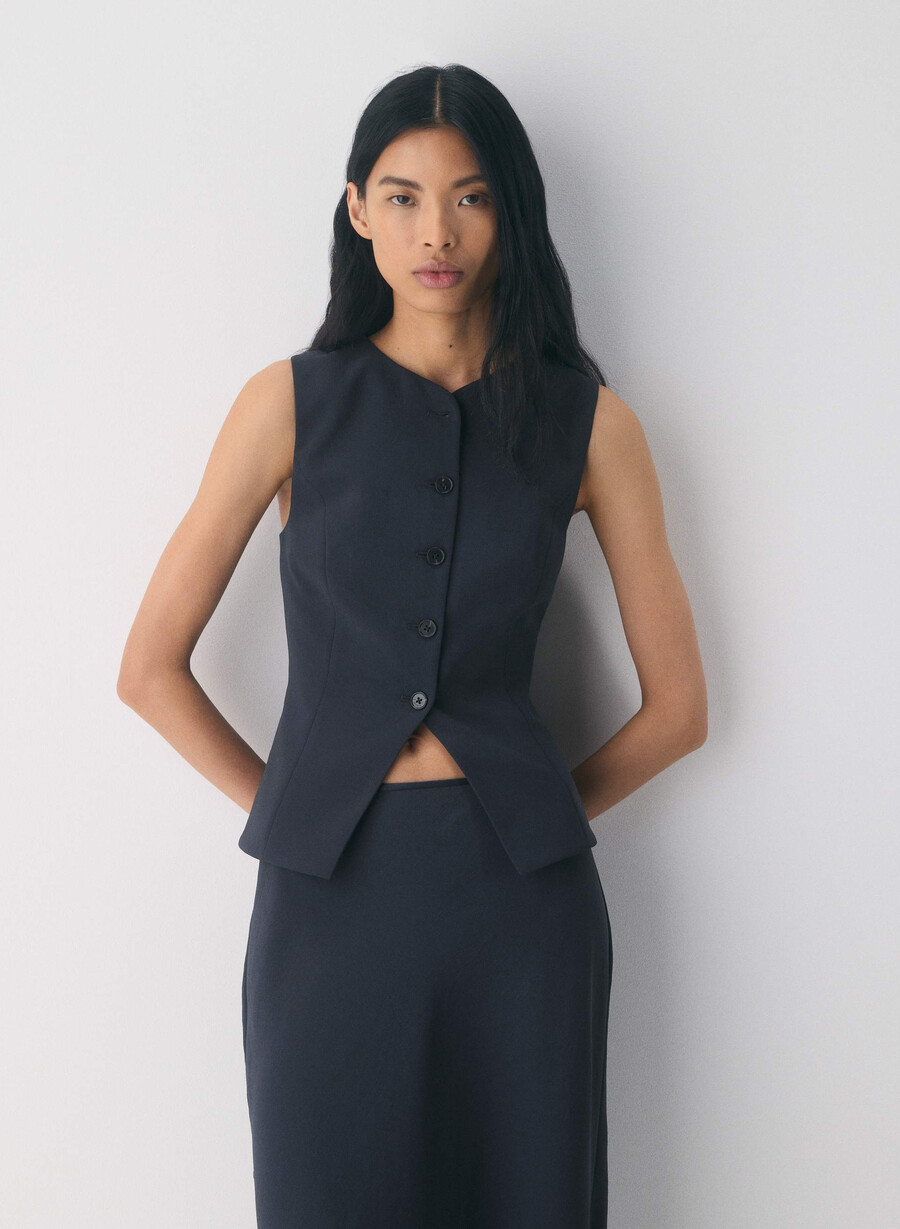 königliche weste – crepette dark night navy