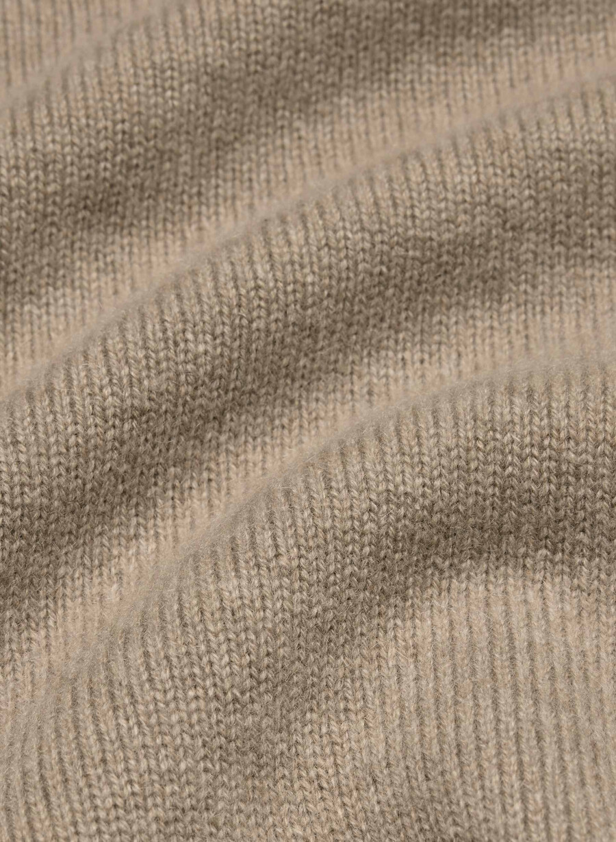 essential cashmere allegory cardigan heather nomad taupe