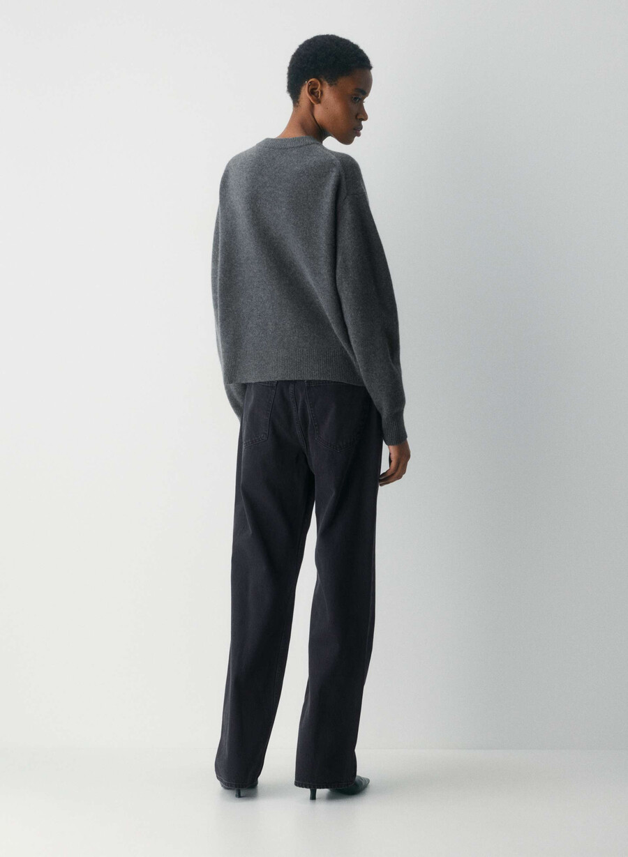 essential cashmere allegory cardigan heather charcoal