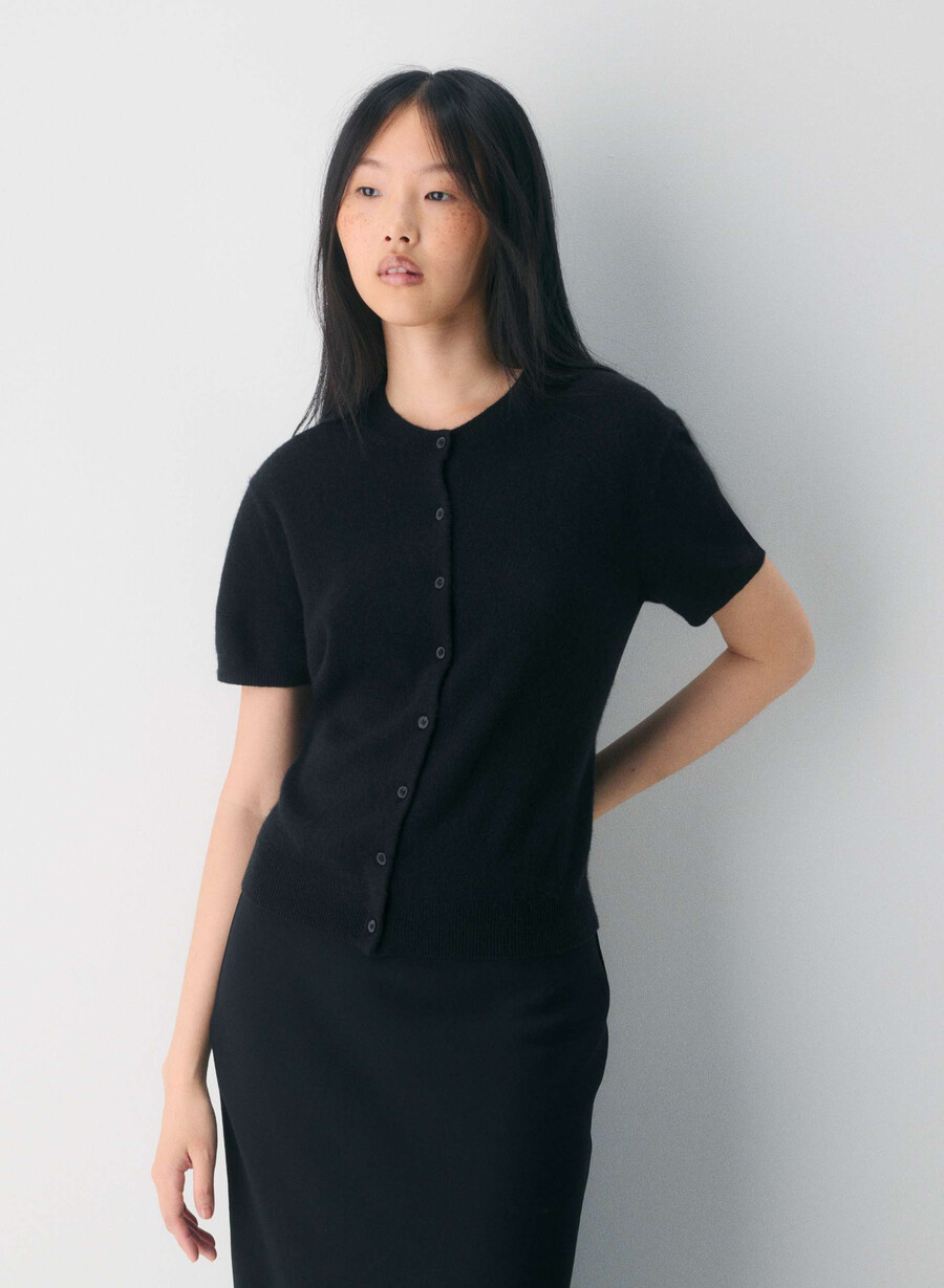 bare cashmere noteworthy cardigan schwarz