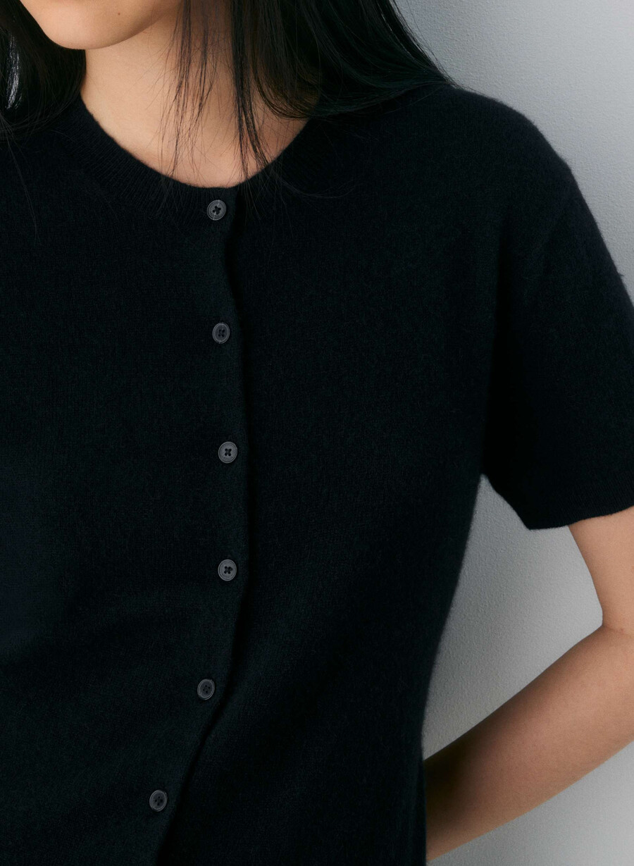 bare cashmere noteworthy cardigan schwarz