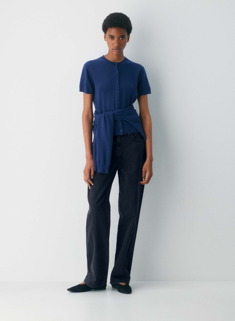 bare cashmere noteworthy cardigan byron blue