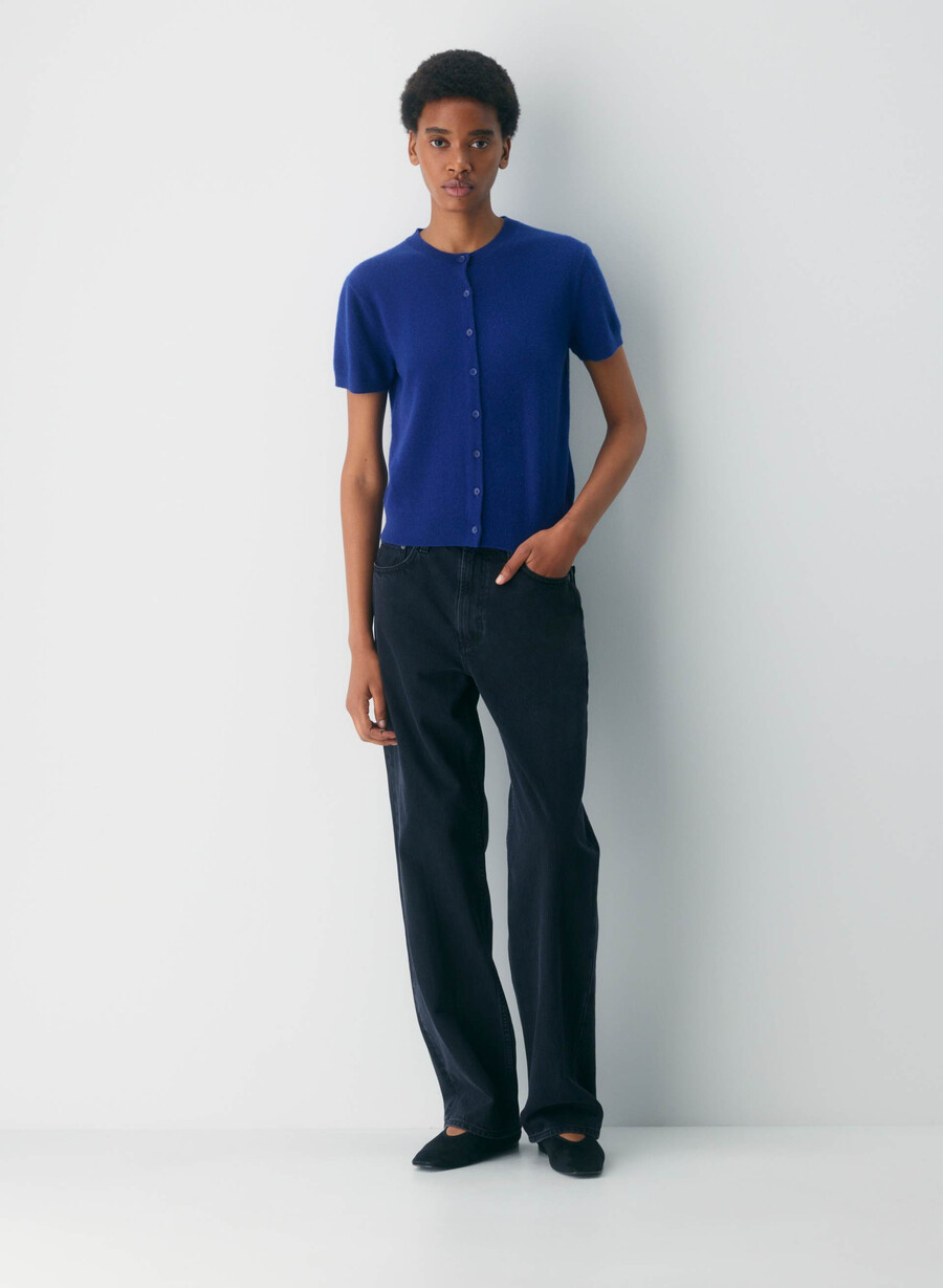 bare cashmere noteworthy cardigan byron blue