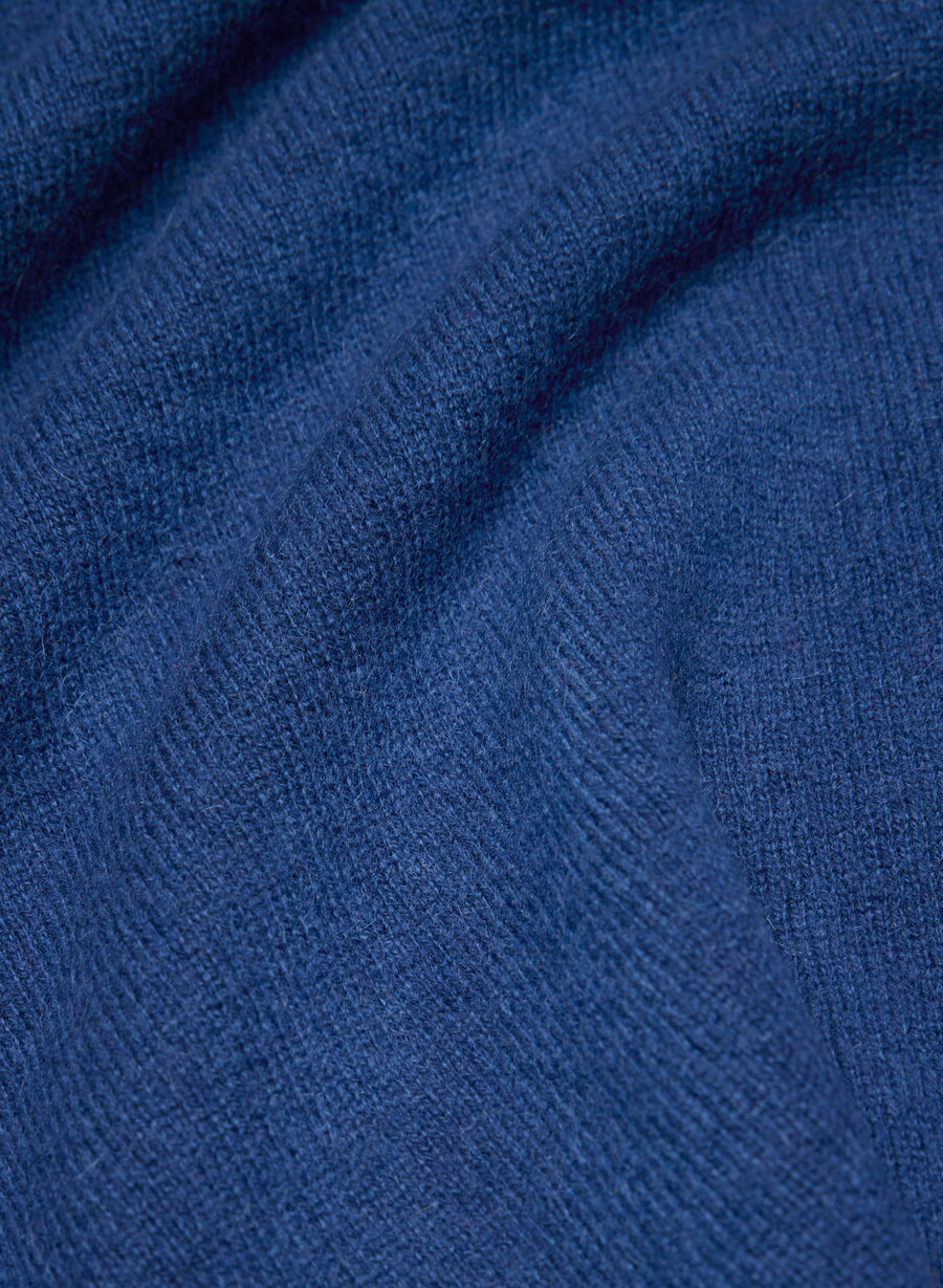 kaschmir-strickweste mit v-ausschnitt byron blue