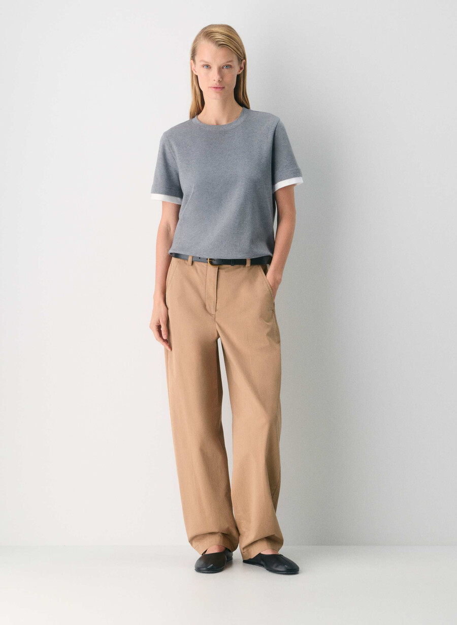 chino relaxed hi-rise barrel pant washed bronze camel