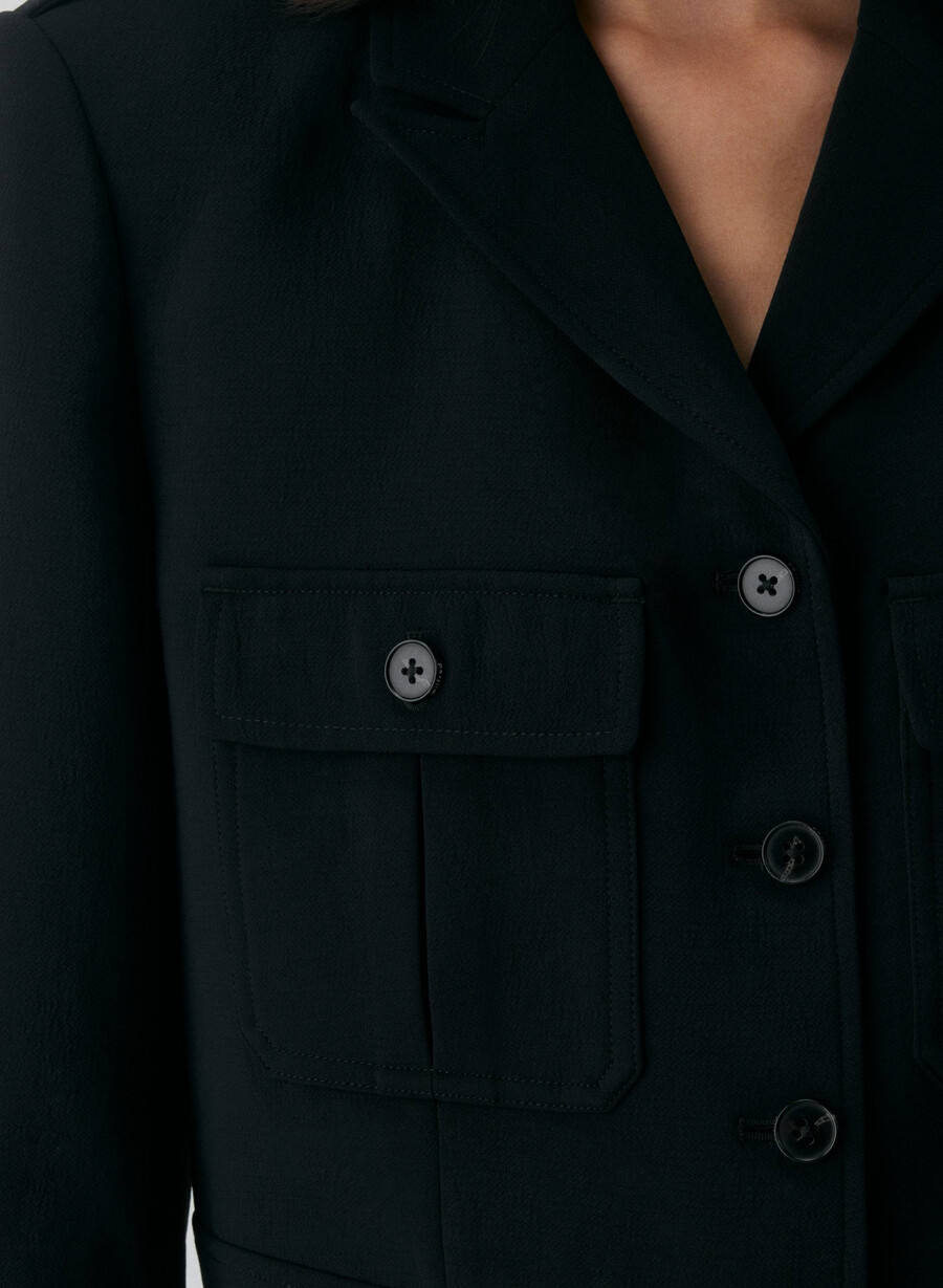 march-jacke – crepette schwarz