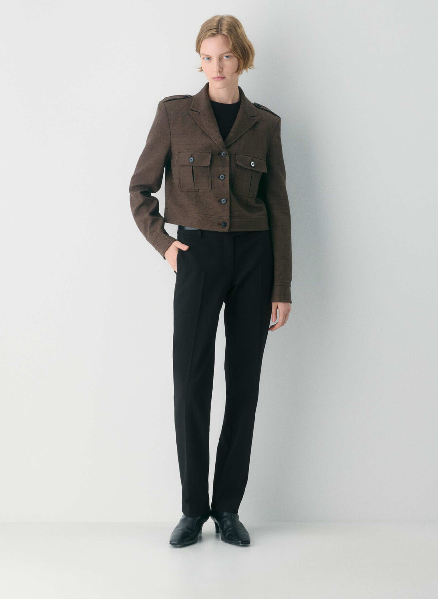 march jacket - twill merle chk cl tph chr