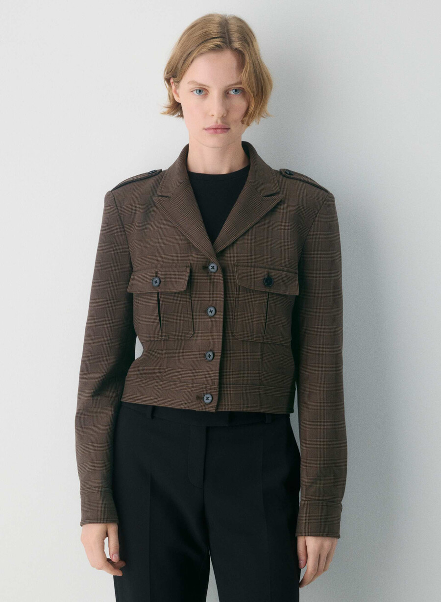 march jacket - twill merle chk cl tph chr