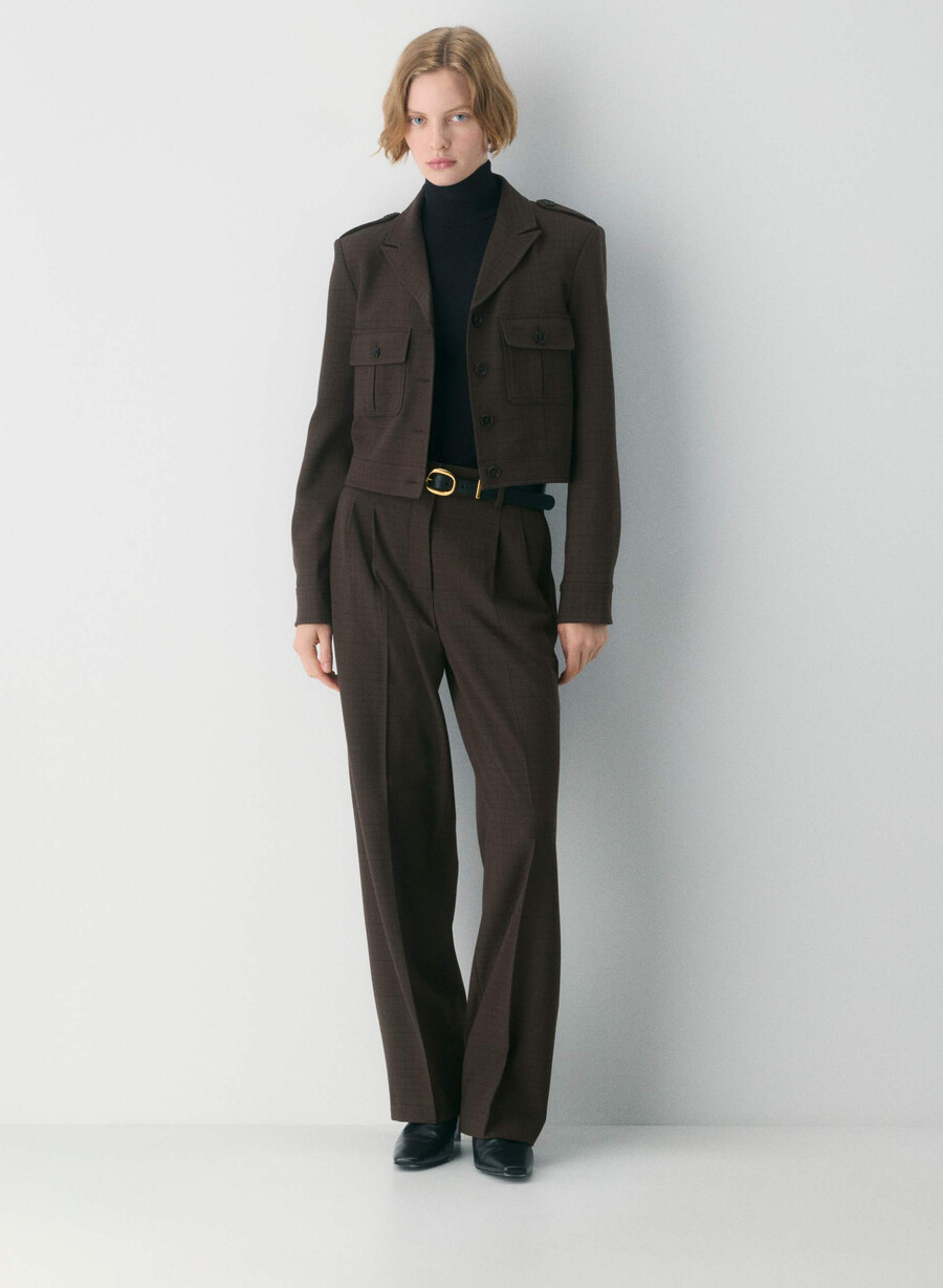 march jacket - twill sanford chk rm brblk