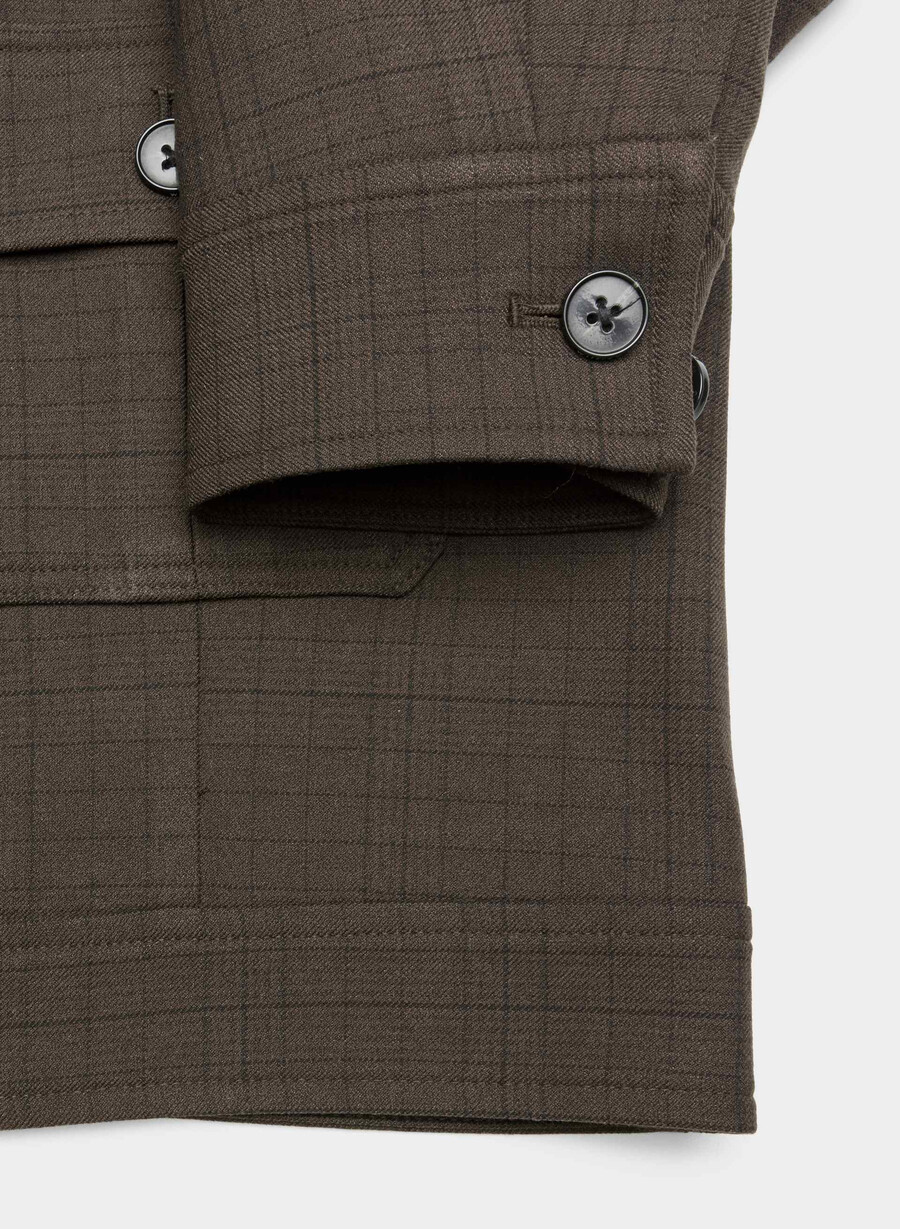 march jacket - twill sanford chk rm brblk