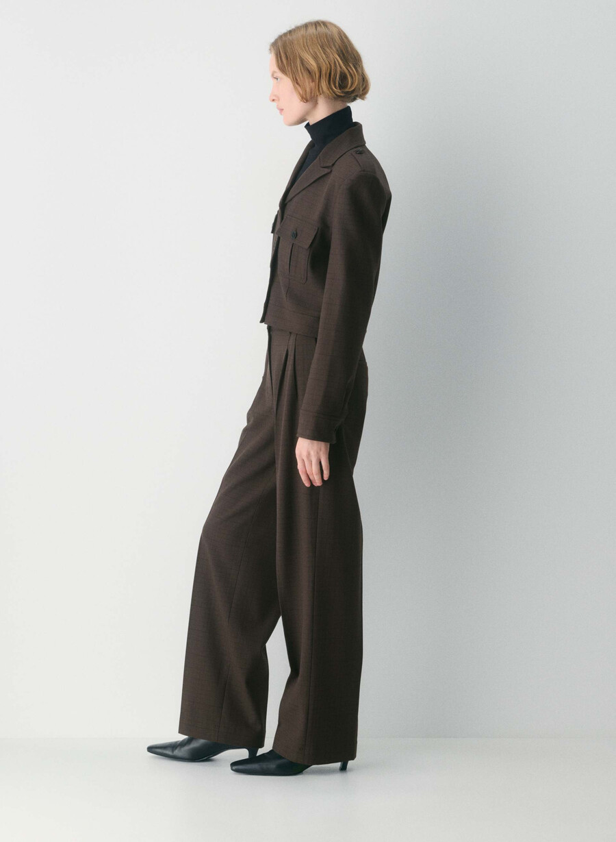 march jacket - twill sanford chk rm brblk