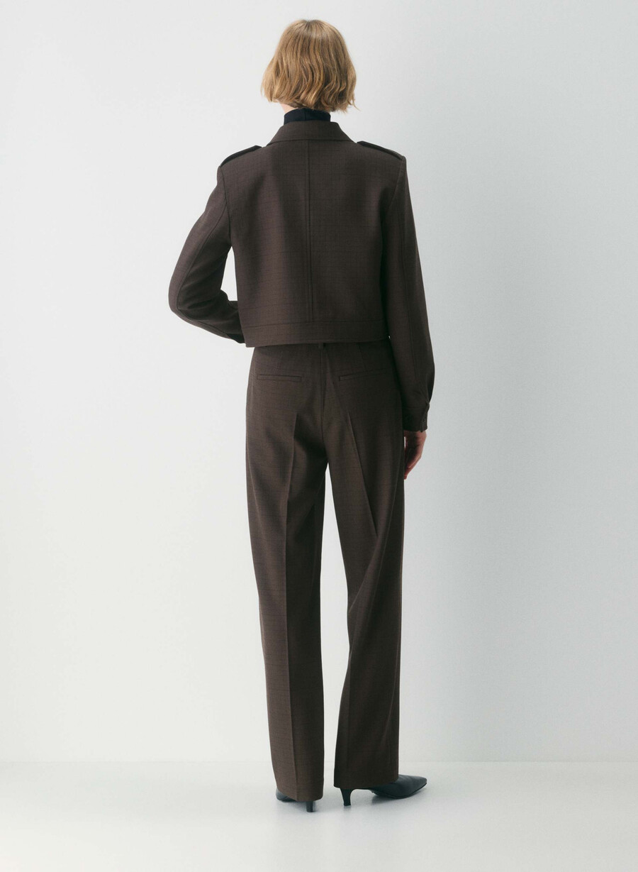 march jacket - twill sanford chk rm brblk