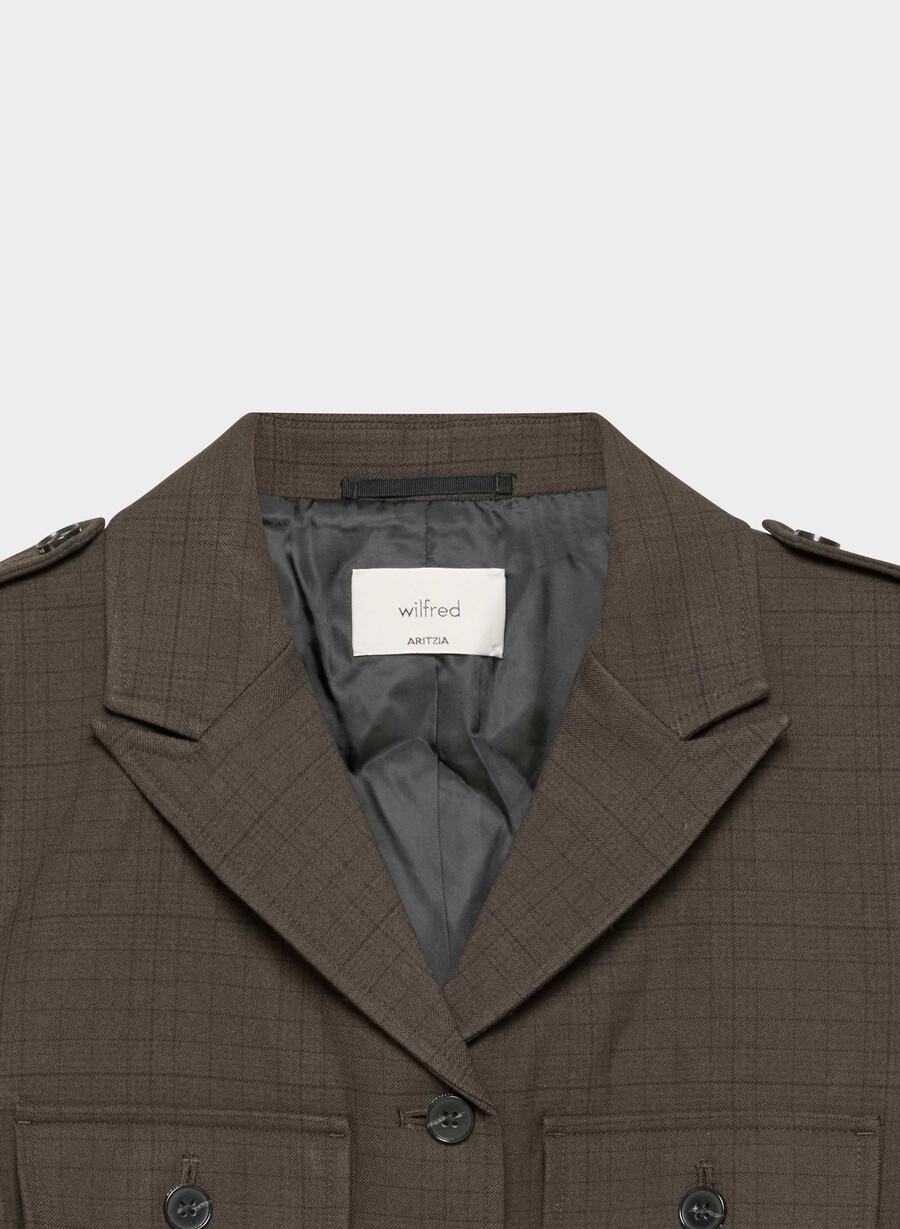 march jacket - twill sanford chk rm brblk