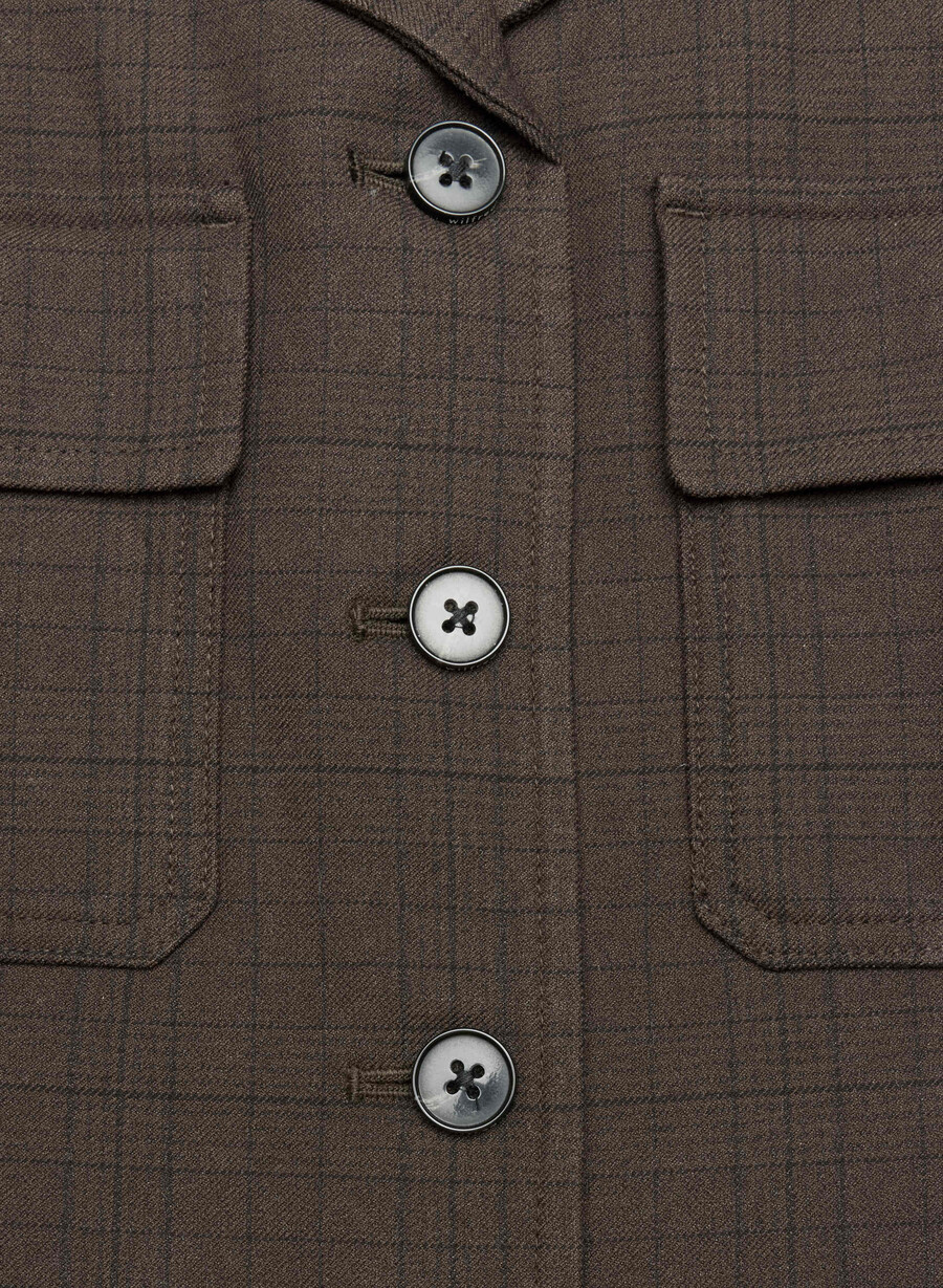march jacket - twill sanford chk rm brblk