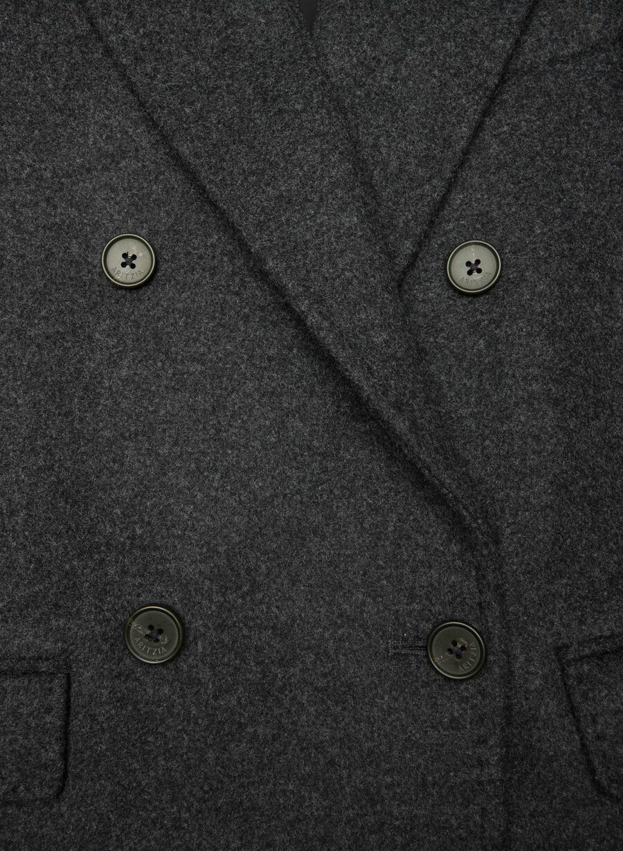 der constant mantel – luxuriöser woll-kaschmir-heather charcoal