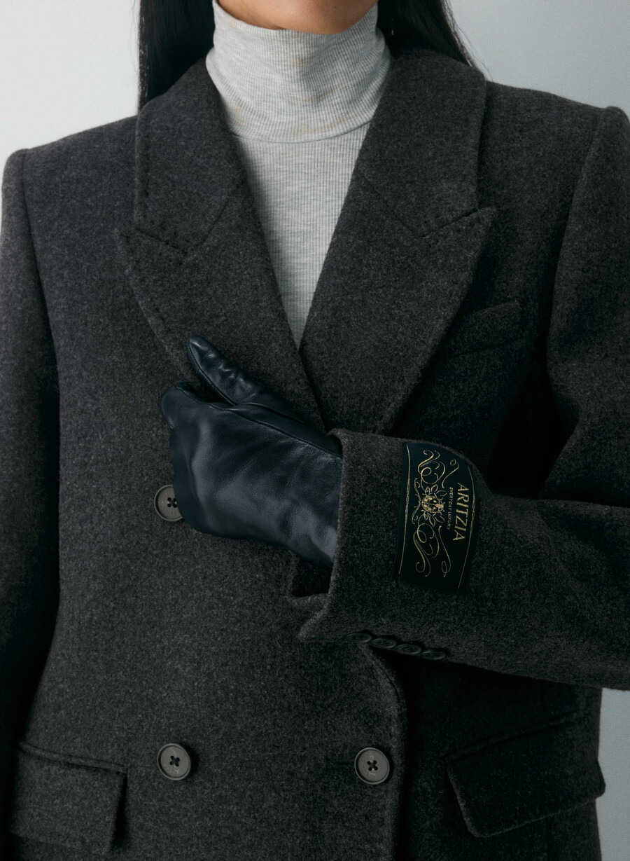 der constant mantel – luxuriöser woll-kaschmir-heather charcoal