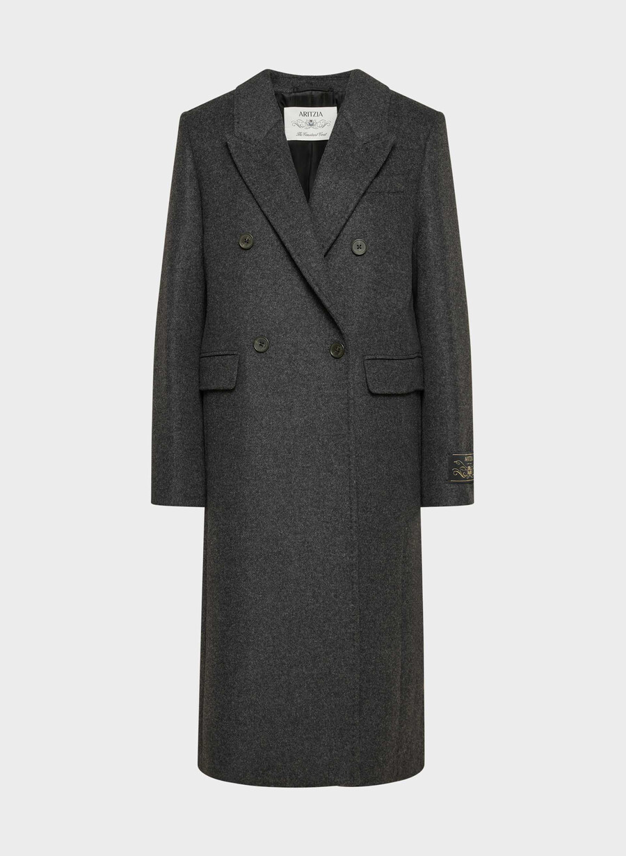 der constant mantel – luxuriöser woll-kaschmir-heather charcoal