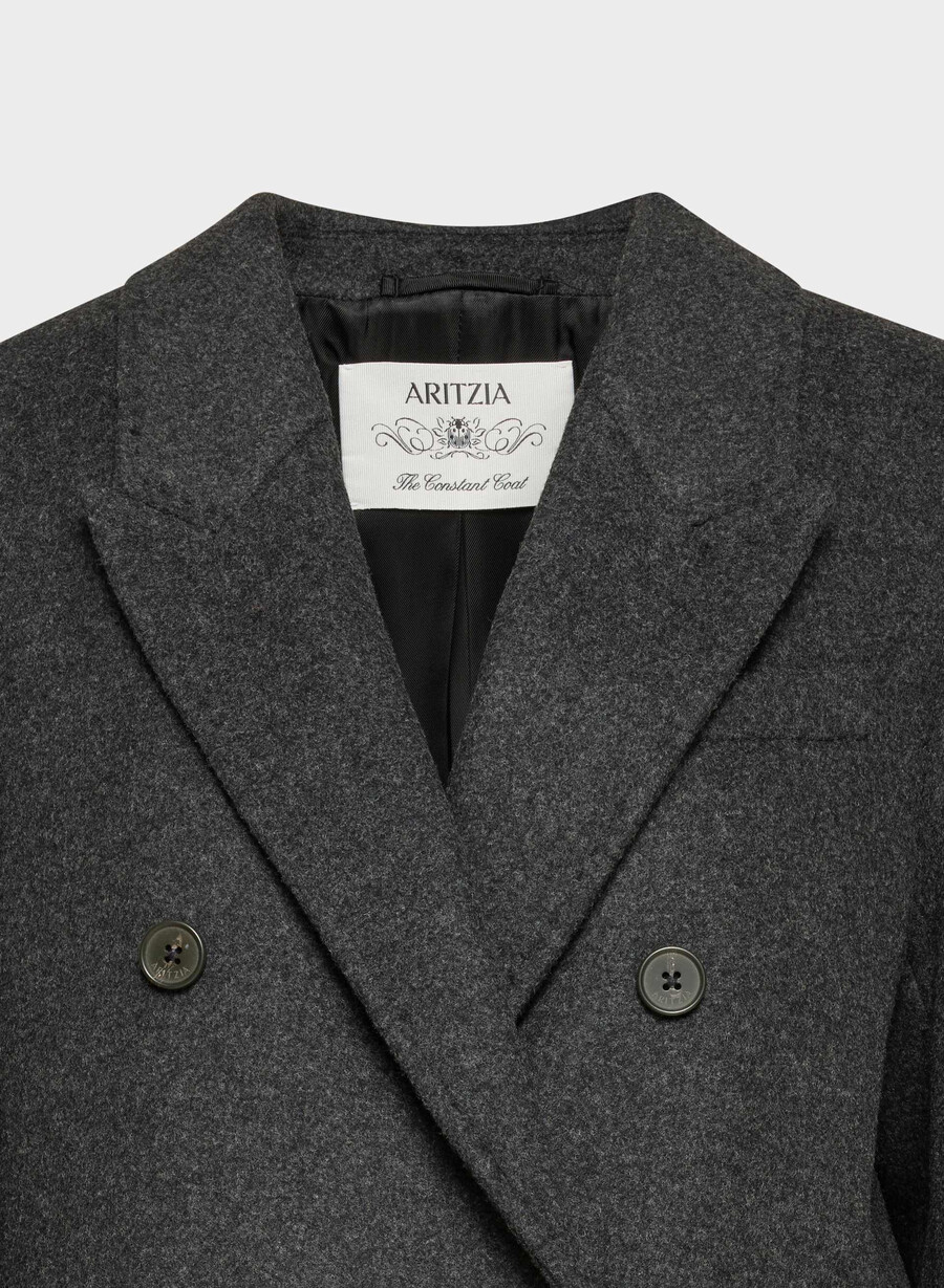 der constant mantel – luxuriöser woll-kaschmir-heather charcoal