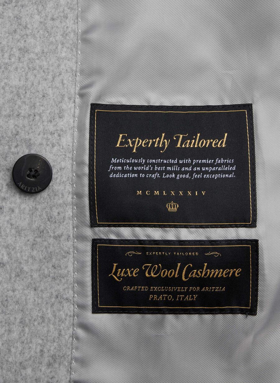 der constant mantel – luxuriöser woll-kaschmir heather light grey