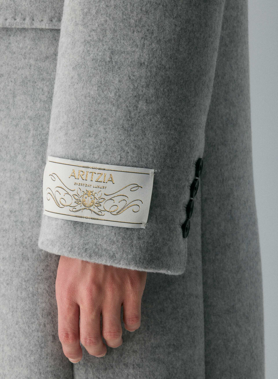 der constant mantel – luxuriöser woll-kaschmir heather light grey
