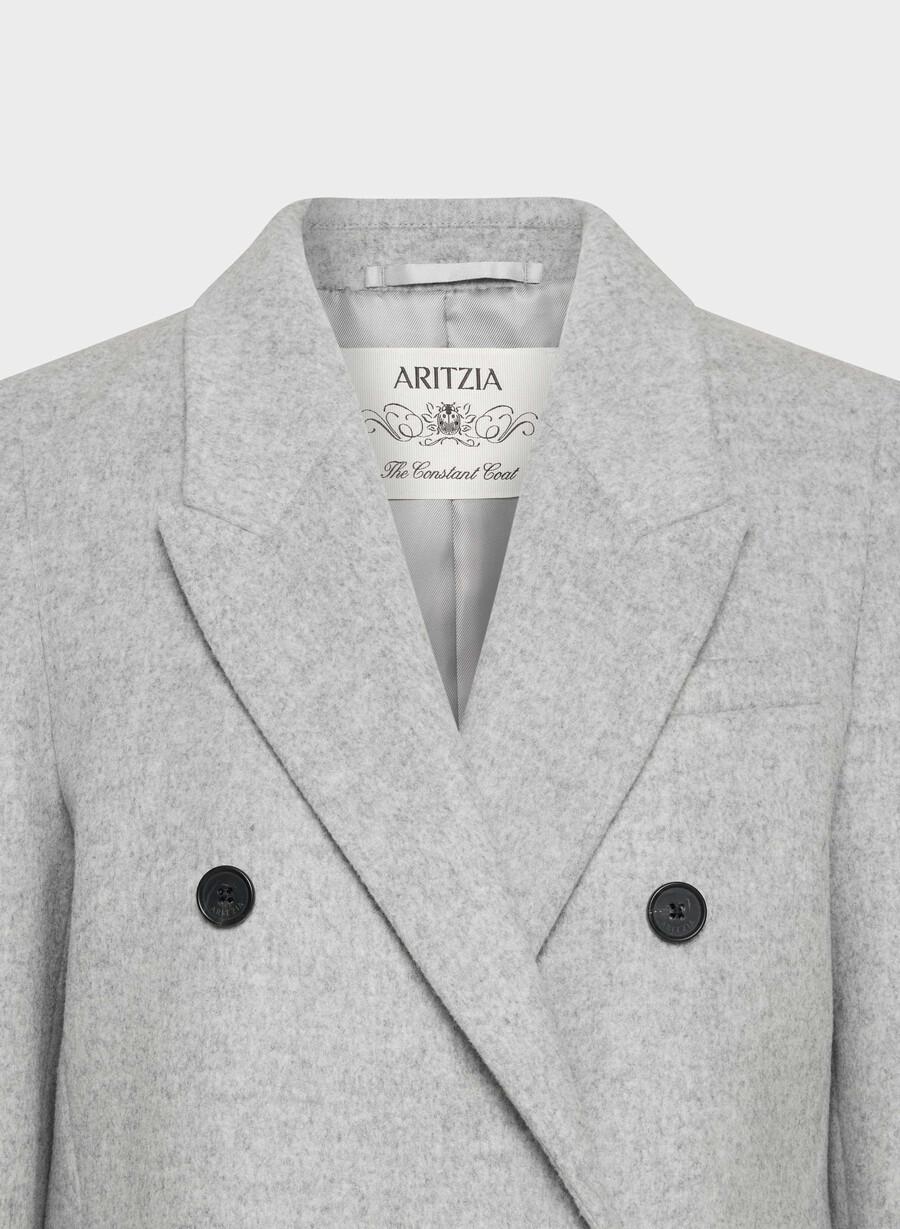 der constant mantel – luxuriöser woll-kaschmir heather light grey