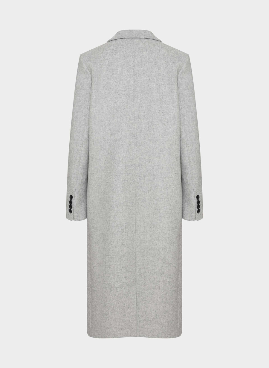 der constant mantel – luxuriöser woll-kaschmir heather light grey