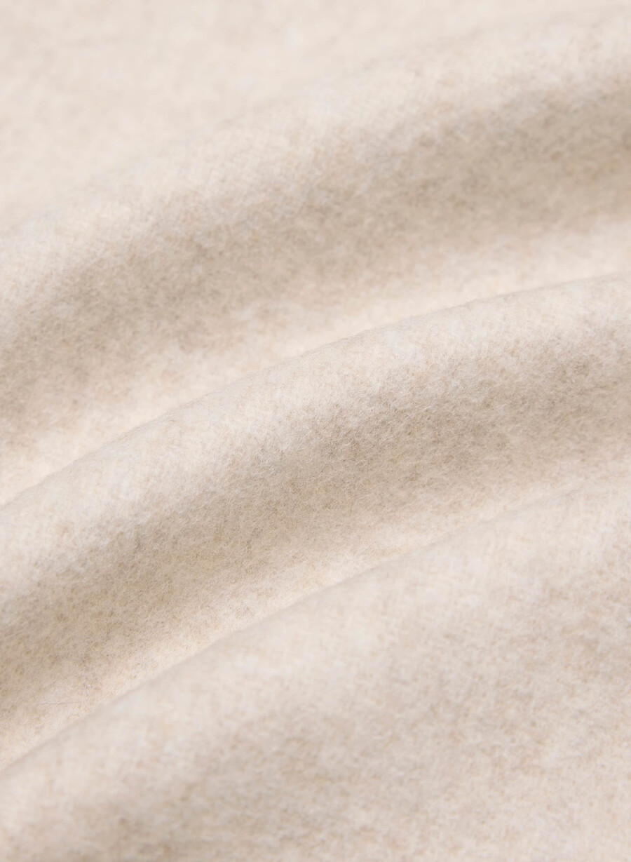 der cocoon-langmantel – luxuriöser wollkaschmir heather light oatmeal