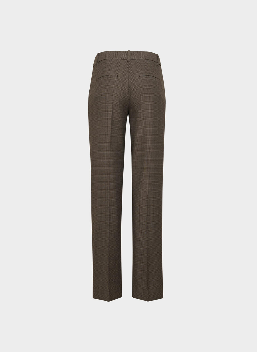 die mühelose hose mit niedrigem bund – twill merle chk cl tph chr