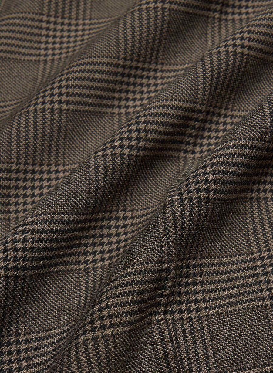 die mühelose hose mit niedrigem bund – twill merle chk cl tph chr