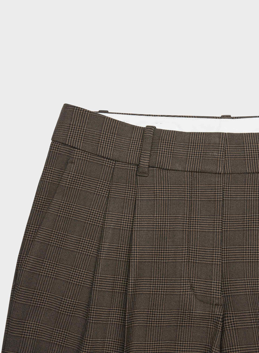die mühelose hose mit niedrigem bund – twill merle chk cl tph chr