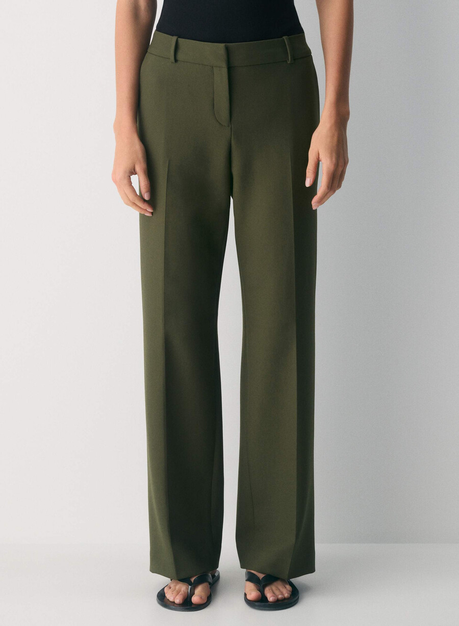 new agency lo-rise pant - reessential dark olive