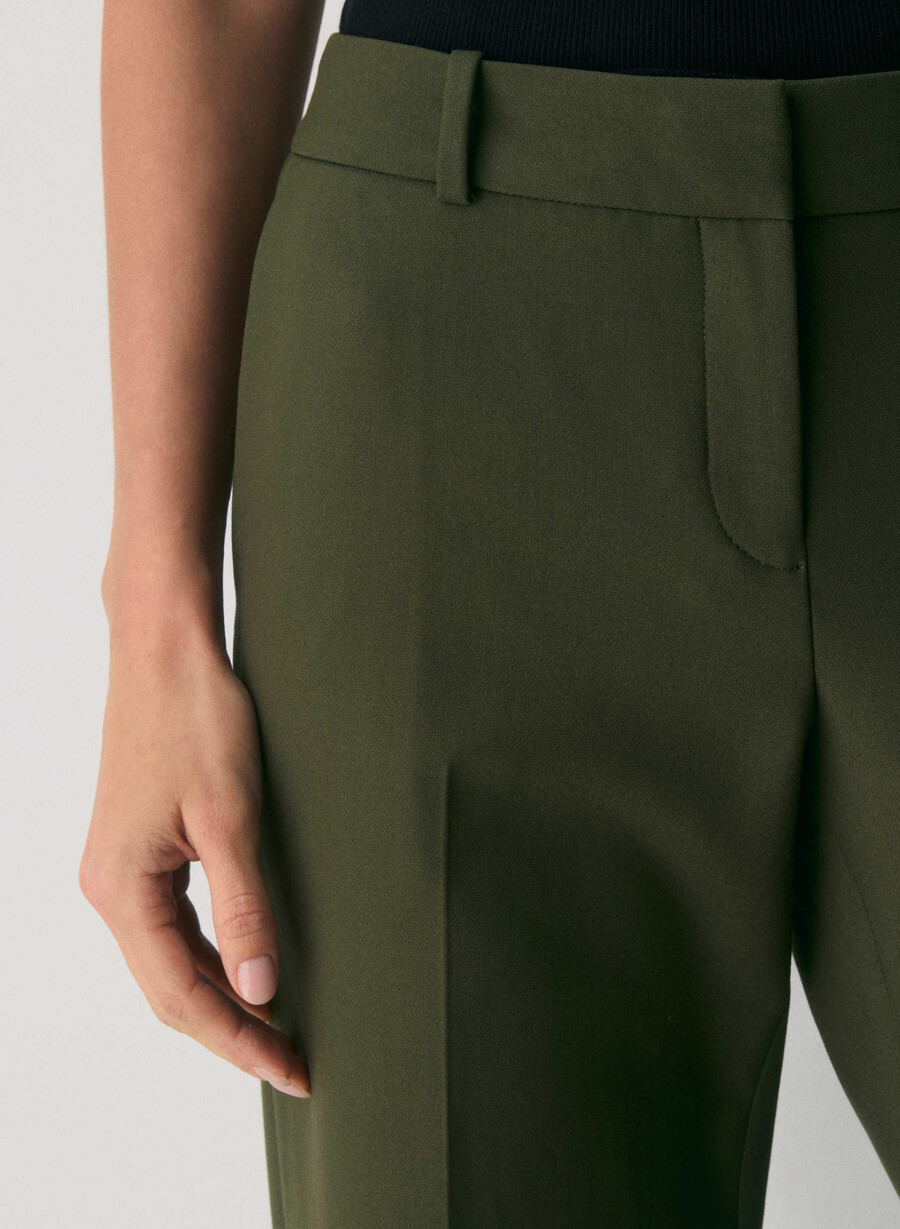 new agency lo-rise pant - reessential dark olive