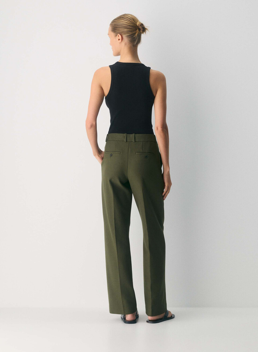 new agency lo-rise pant - reessential dark olive