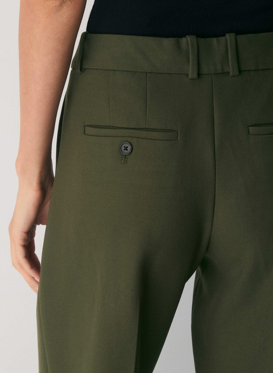 new agency lo-rise pant - reessential dark olive