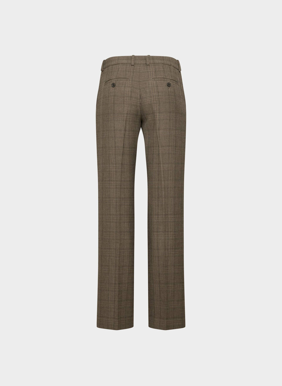 new agency lo-rise pant - reessential tyson chk browntaup