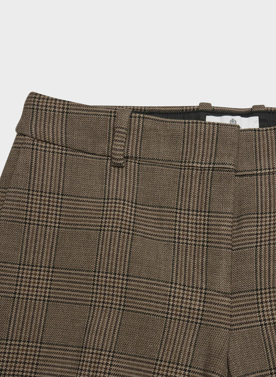 new agency lo-rise pant - reessential tyson chk browntaup