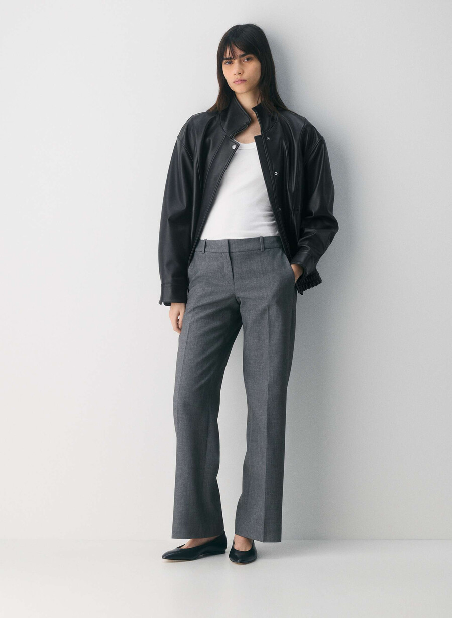 new agency lo-rise pant - reessential heather charcoal