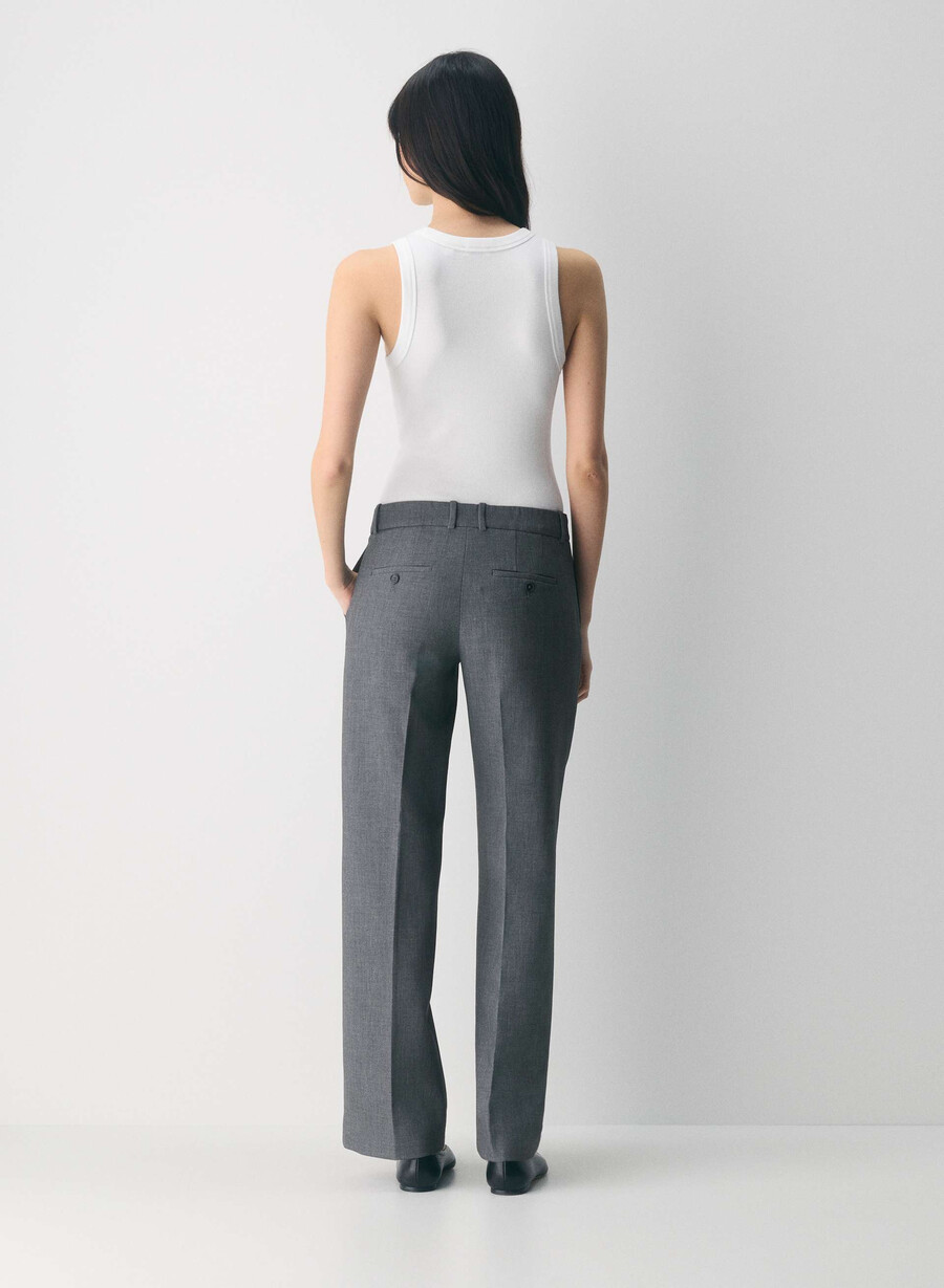new agency lo-rise pant - reessential heather charcoal