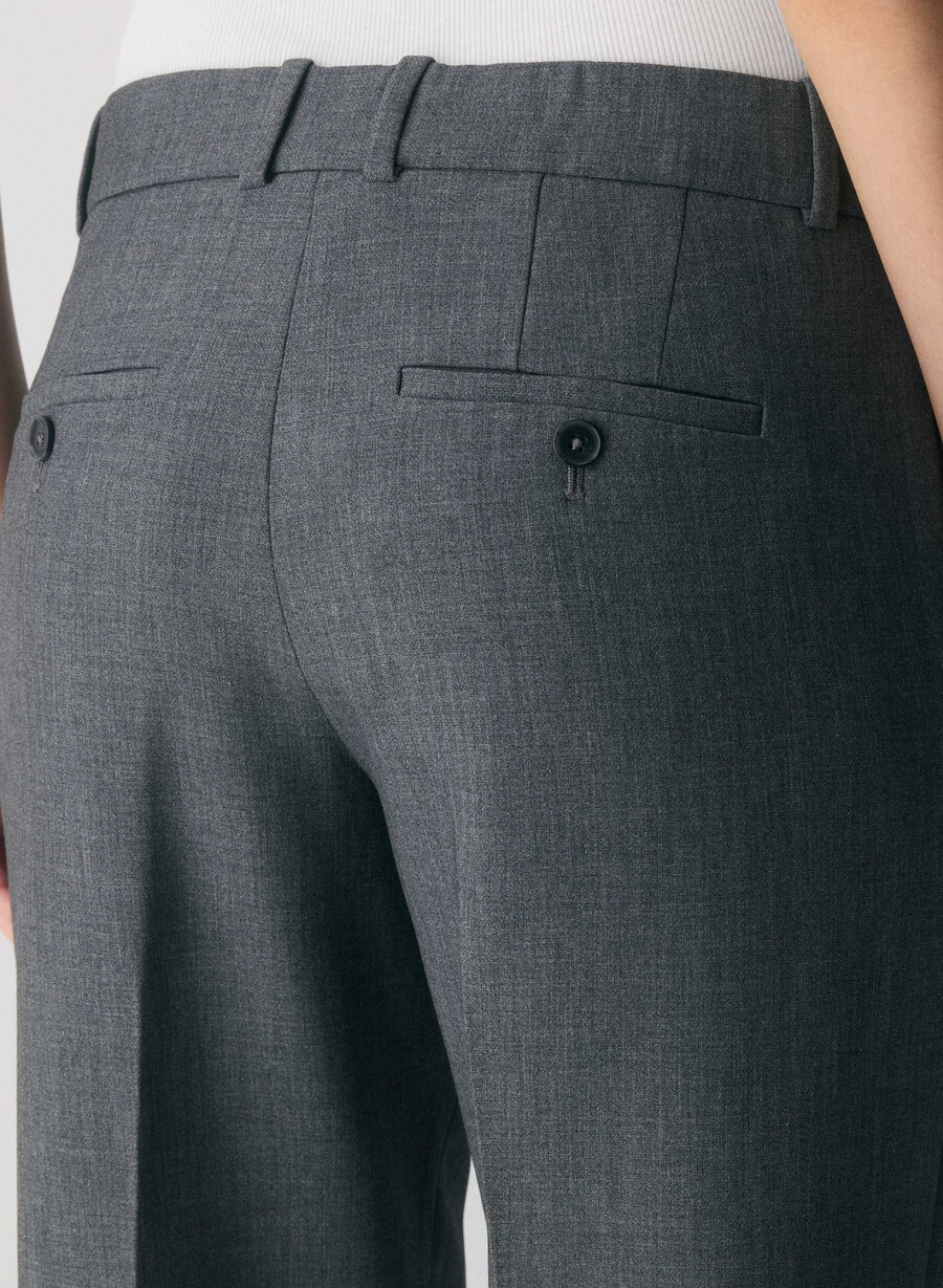 new agency lo-rise pant - reessential heather charcoal