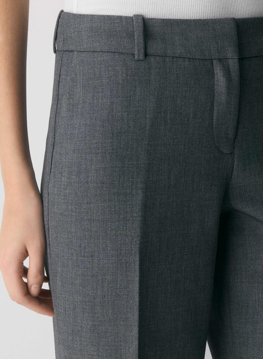 new agency lo-rise pant - reessential heather charcoal