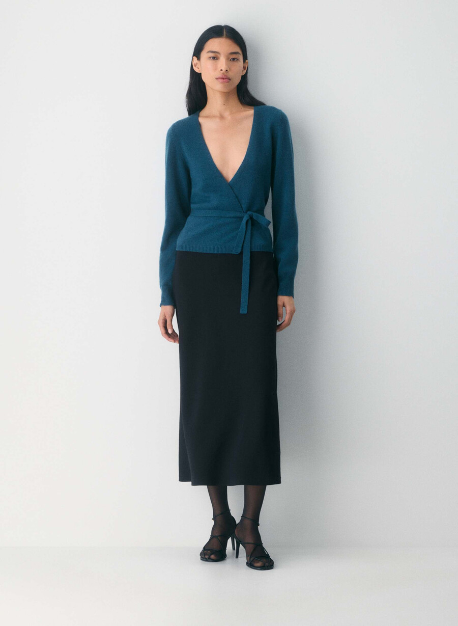 haywood woll-kaschmir-pullover nachtblau